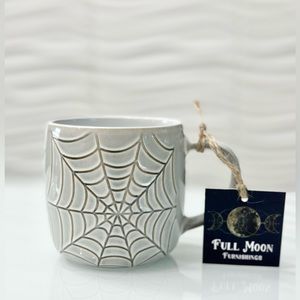 FULL MOON ceramic🕸️ SPIDERWEBS 🕸️ DOUBLE-SIDED MUG